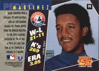 1995 Sportflix - Artist's Proofs #99 Pedro Martinez Back