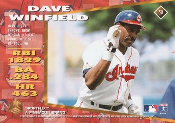 1995 Sportflix UC3 - Artist's Proofs #50 Dave Winfield Back