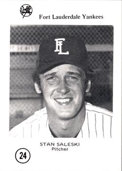 1977 Sussman Fort Lauderdale Yankees #24 Stan Saleski Front