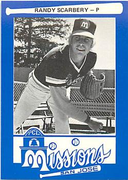 1977 Mr. Chef's San Jose Missions #18 Randy Scarbery Front