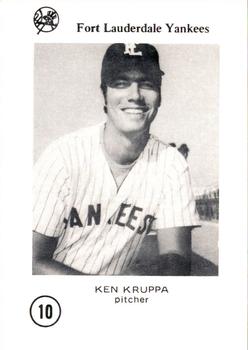 1976 Sussman Fort Lauderdale Yankees #10 Ken Kruppa Front