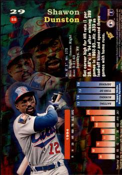 1995 Topps - Stadium Club First Day Issue #29 Shawon Dunston Back
