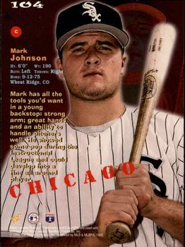 1995 Topps - Stadium Club First Day Issue #104 Mark Johnson Back