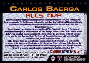 1995 Topps - CyberStats Season in Review #5 Carlos Baerga Back