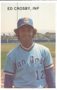 1978 Mr. Chef's San Jose Missions #5 Ed Crosby Front