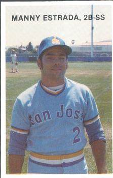 1978 Mr. Chef's San Jose Missions #22 Manny Estrada Front