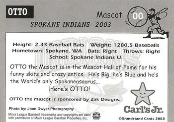 2003 Grandstand Spokane Indians #NNO Otto Back
