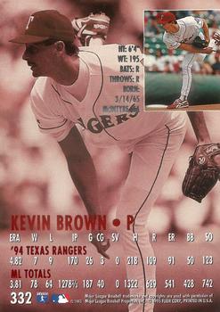 1995 Ultra - Gold Medallion #332 Kevin Brown Back