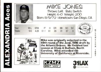 1997 Grandstand Alexandria Aces #NNO Mike Jones Back