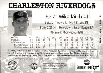 1998 Grandstand Charleston RiverDogs #NNO Mike Kimbrell Back