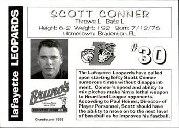 1998 Grandstand Lafayette Leopards #NNO Scott Conner Back