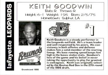 1998 Grandstand Lafayette Leopards #NNO Keith Goodwin Back