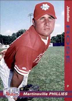 1998 Grandstand Martinsville Phillies #NNO Johnathan Rose Front