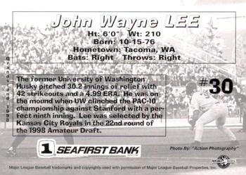1998 Grandstand Spokane Indians #NNO John Wayne Lee Back