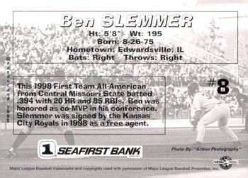 1998 Grandstand Spokane Indians #NNO Ben Slemmer Back