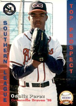 1998 Grandstand Southern League Top Prospects #23 Odalis Perez Front