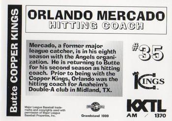 1999 Grandstand Butte Copper Kings #NNO Orlando Mercado Back