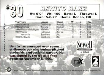 1999 Grandstand Midland RockHounds #NNO Benito Baez Back
