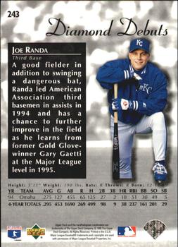 1995 Upper Deck - Electric Diamond Gold #243 Joe Randa Back