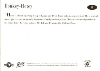 1996 Best Butte Copper Kings #8 Donkey-Hotey Back
