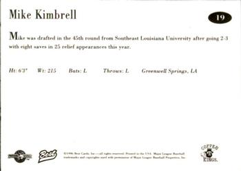 1996 Best Butte Copper Kings #19 Mike Kimbrell Back