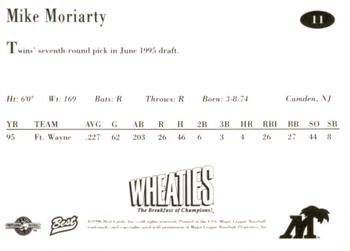 1996 Best Fort Myers Miracle #11 Mike Moriarty Back