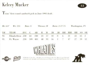 1996 Best Fort Myers Miracle #13 Kelcey Mucker Back