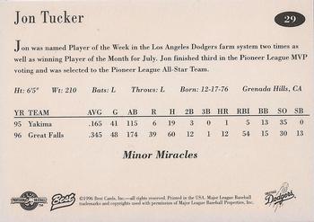 1996 Best Great Falls Dodgers #29 Jon Tucker Back