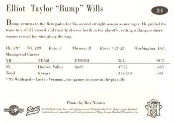 1996 Best Hudson Valley Renegades #24 Bump Wills Back