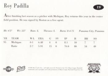 1996 Best Michigan Battle Cats #19 Roy Padilla Back