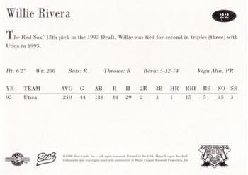1996 Best Michigan Battle Cats #22 Willie Rivera Back