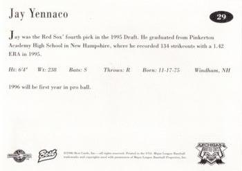 1996 Best Michigan Battle Cats #29 Jay Yennaco Back