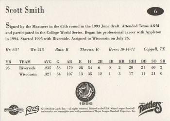 1996 Best Midwest League All-Stars #6 Scott Smith Back