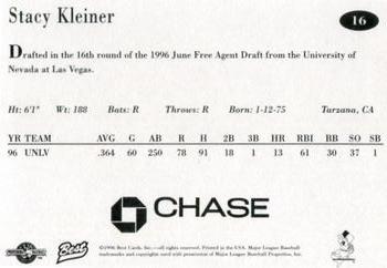 1996 Best New Jersey Cardinals #16 Stacy Kleiner Back