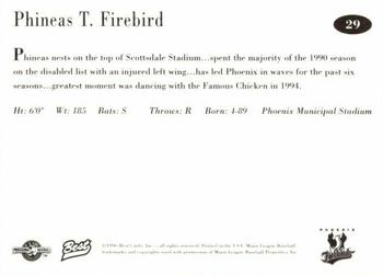 1996 Best Phoenix Firebirds #29 Phineas T. Firebird Back
