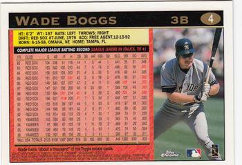 1997 Topps Chrome #4 Wade Boggs Back