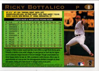 1997 Topps Chrome #8 Ricky Bottalico Back