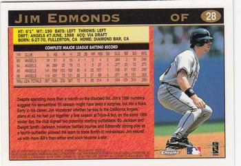 1997 Topps Chrome #28 Jim Edmonds Back