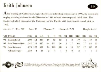 1996 Best San Antonio Missions #10 Keith Johnson Back