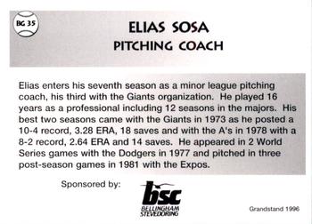 1996 Grandstand Bellingham Giants #BG 35 Elias Sosa Back