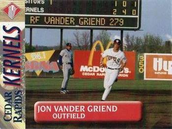 1996 Cedar Rapids Kernels #NNO Jon VanderGriend Front