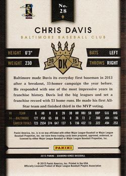 2015 Panini Diamond Kings #28 Chris Davis Back