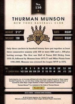 2015 Panini Diamond Kings #130 Thurman Munson Back