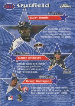 1997 Topps Chrome - All-Stars #AS12 Barry Bonds Back