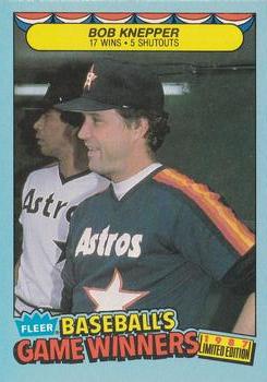 1987 Fleer Baseball's Game Winners #23 Bob Knepper Front