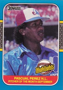 1987 Donruss Highlights #50 Pascual Perez Front