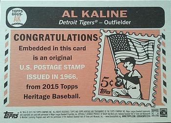 2015 Topps Heritage - 1966 U.S. Postage Stamp Relics #66US-AK Al Kaline Back