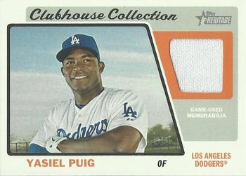 2015 Topps Heritage - Clubhouse Collection Relics #CCR-YP Yasiel Puig Front