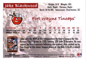 2011 Grandstand Midwest League All-Stars East Division #NNO Jake Blackwood Back