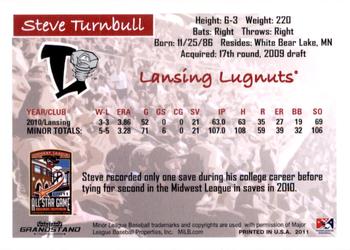 2011 Grandstand Midwest League All-Stars East Division #NNO Steve Turnbull Back
